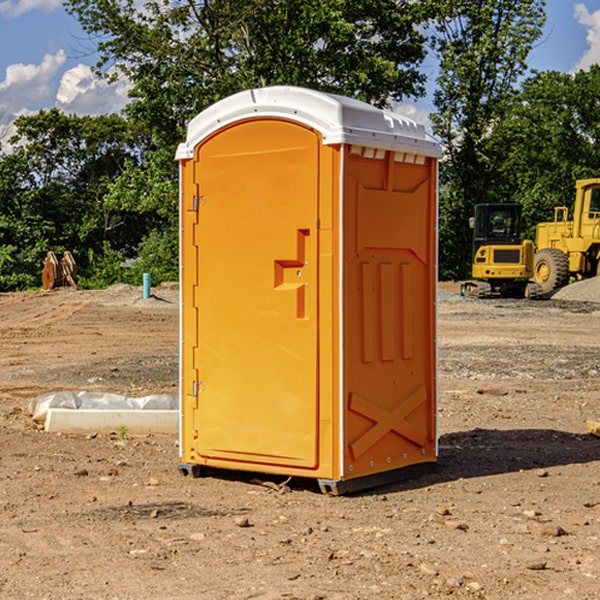 how often are the portable toilets cleaned and serviced during a rental period in Callender California